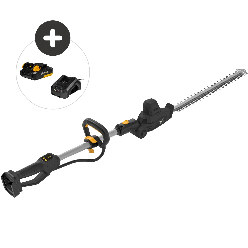 Akumulátorové nůžky na živý plot TEXAS SHX 2000 (20V) s baterií a nabíječkou